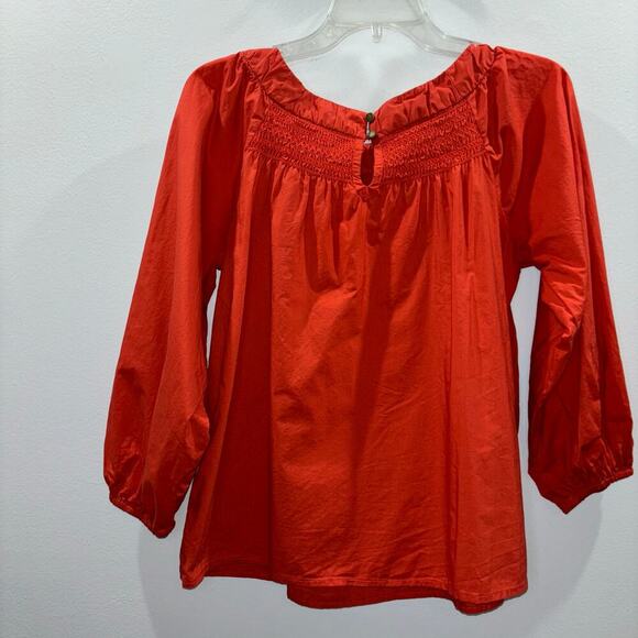 Maeve Anthropologie Jessie Smocked Swing Blouse Size XS - Picture 6 of 16